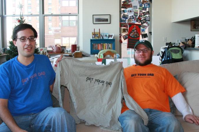 A photo history of 3 GYD shirts (Blue, Long Sleeve Green, and Orange) 